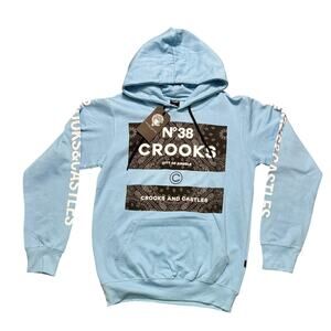 NWT Crooks & Castles Men’s Medium Light Blue Hoodie